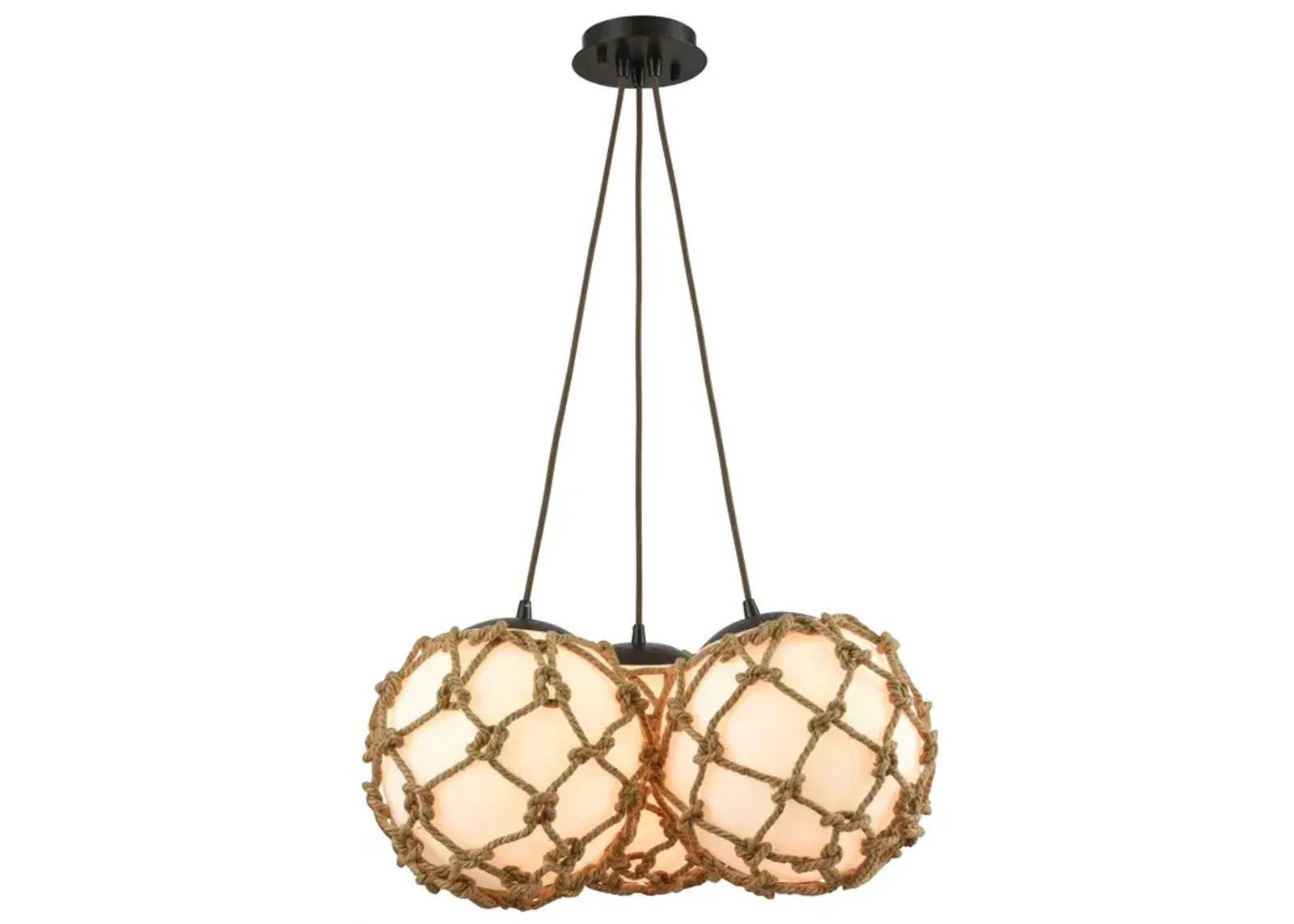 Coastal Inlet 3-Light Round Cluster Pendant