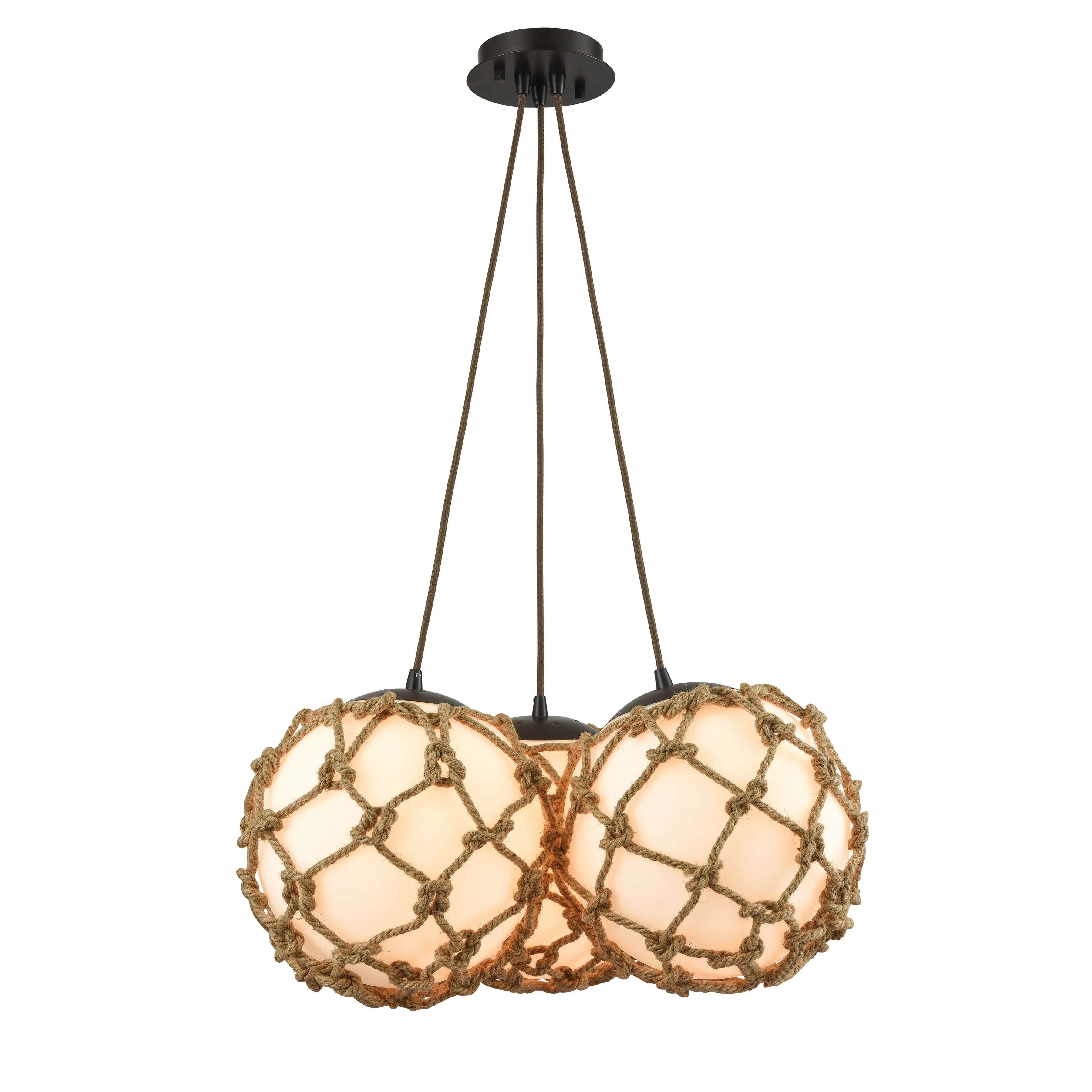 Coastal Inlet 3-Light Round Cluster Pendant