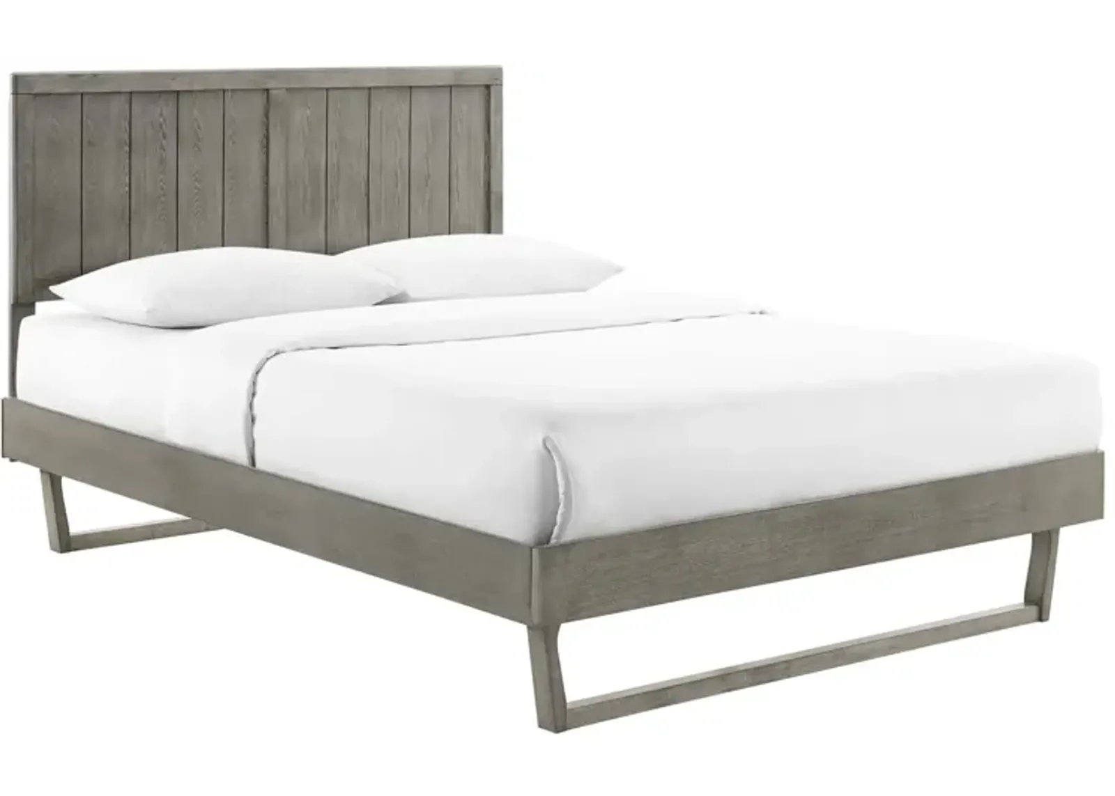 Modway - Alana Queen Wood Platform Bed with Angular Frame