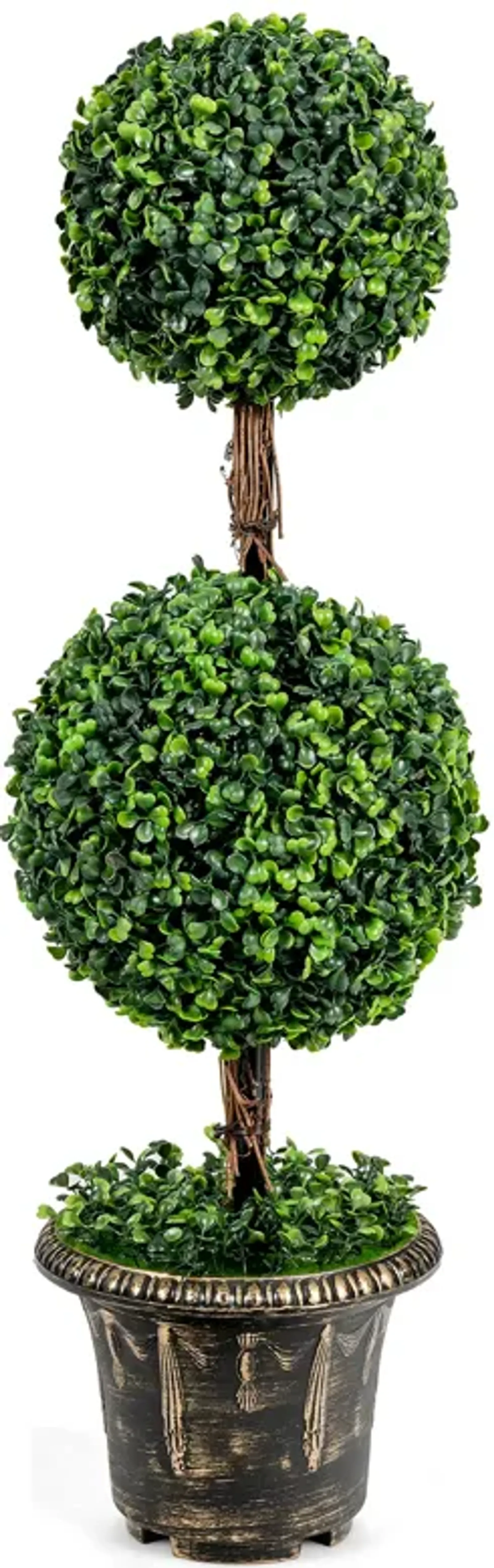 36 Inch Artificial Double Ball Tree Indoor and Outdoor UV Protection