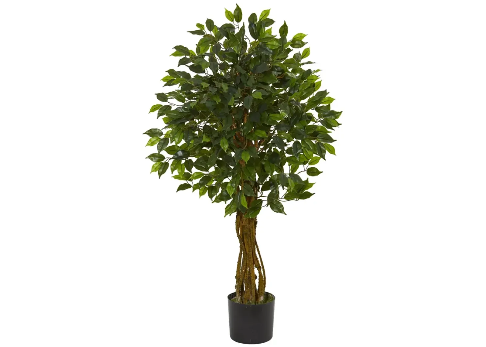 HomPlanti 4 Feet Ficus Artificial Tree UV Resistant (Indoor/Outdoor)