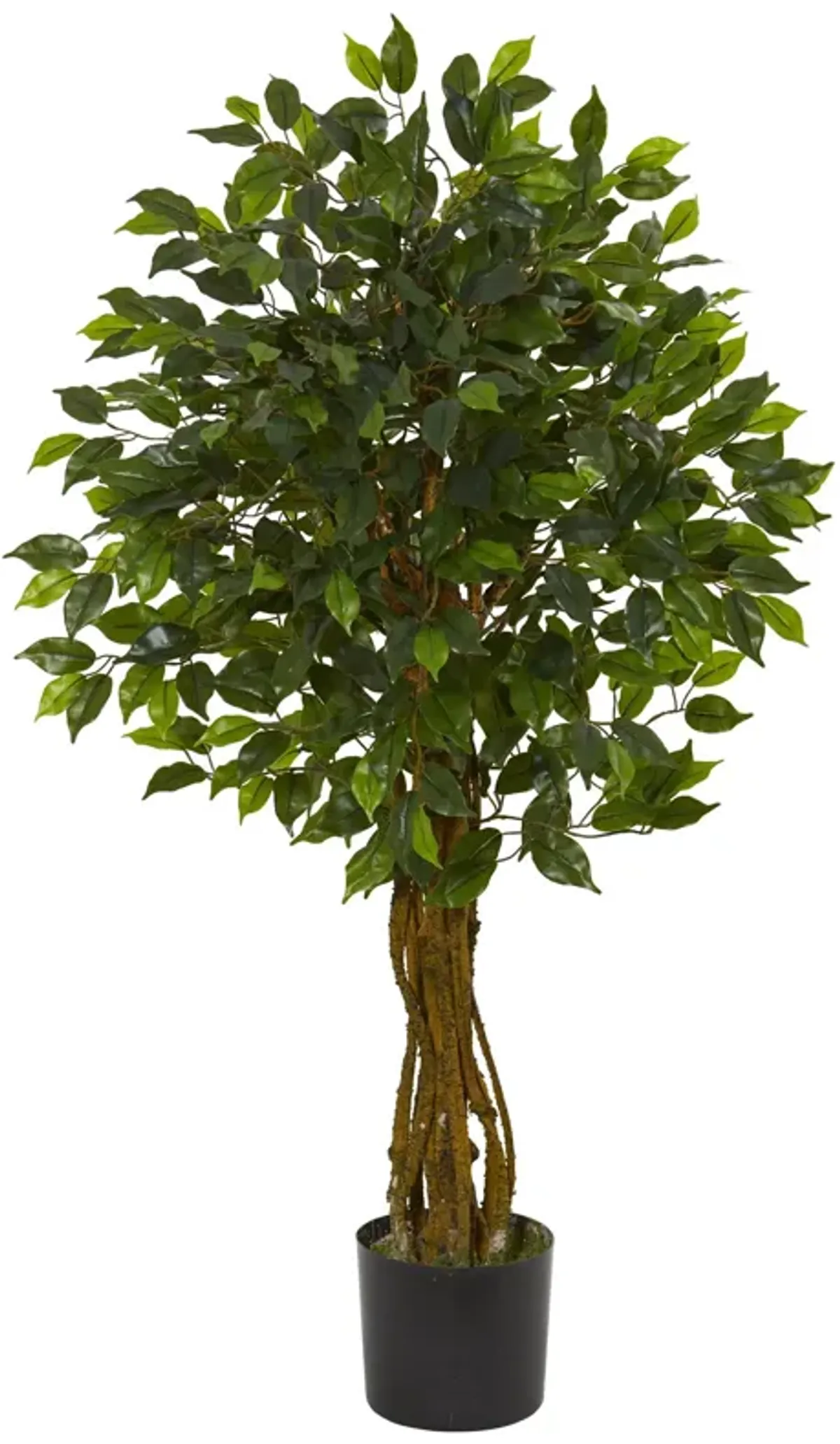 HomPlanti 4 Feet Ficus Artificial Tree UV Resistant (Indoor/Outdoor)