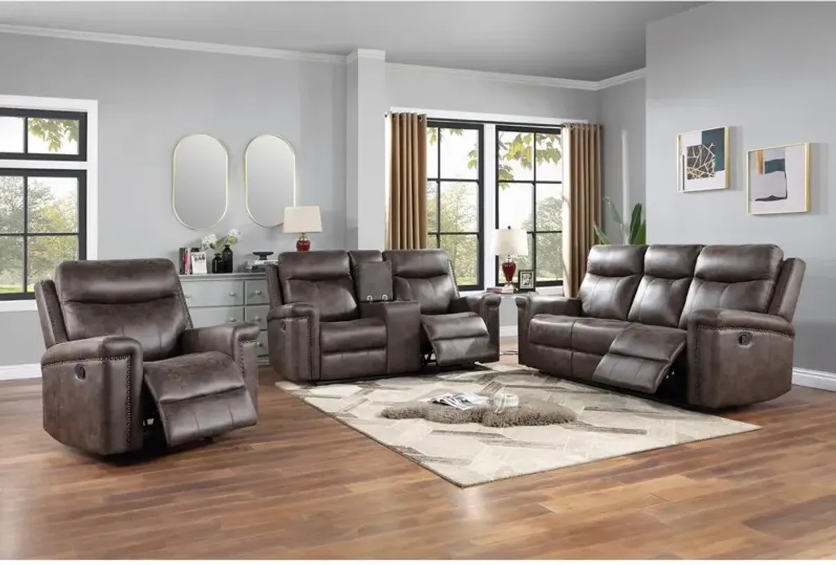 New Classic Furniture Quade Glider Recliner-Mocha