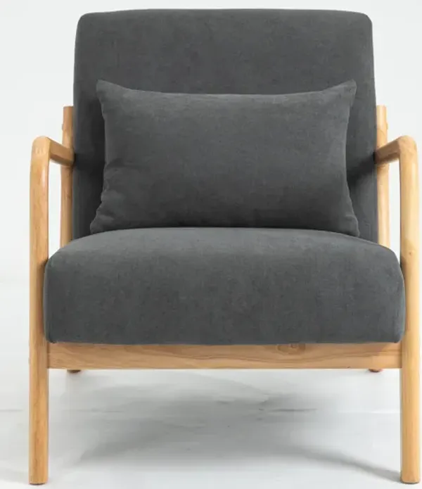 Streamdale Wooden Frame Accent Chair with Waist Cushion