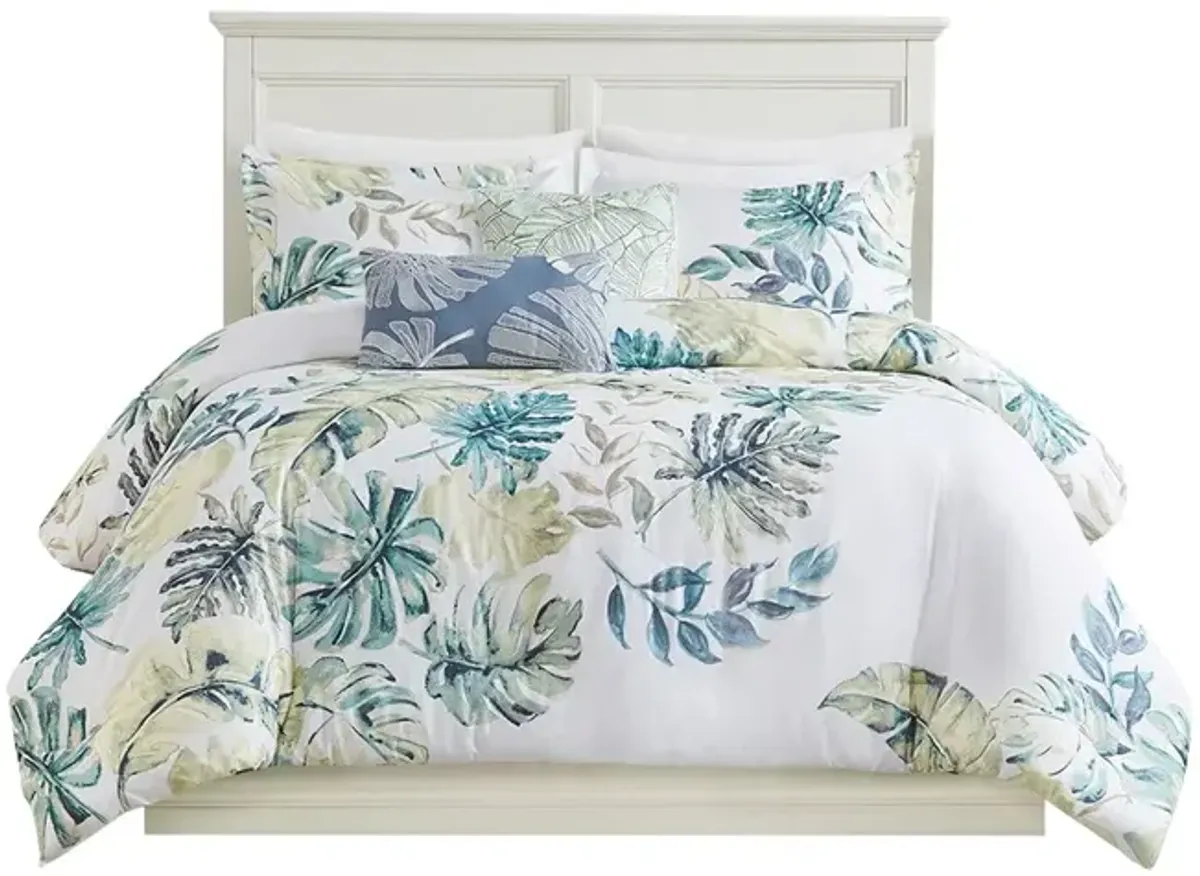 Gracie Mills Cordell 5-Piece Cotton Printed Duvet Cover Set