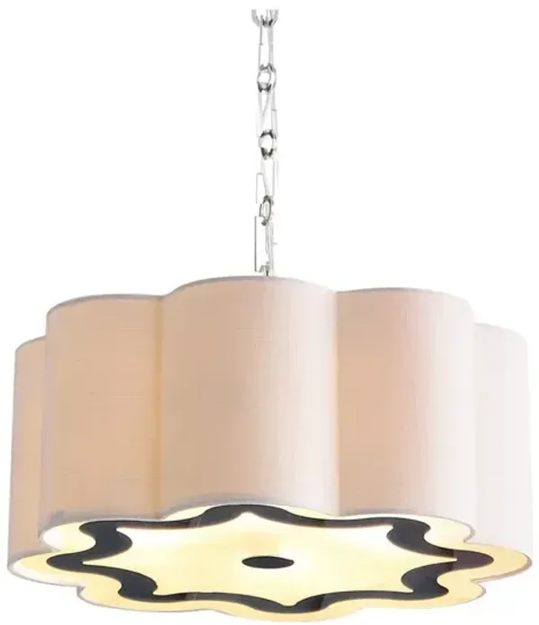 Coquille Adjustable Scalloped Shade Metal LED Pendant