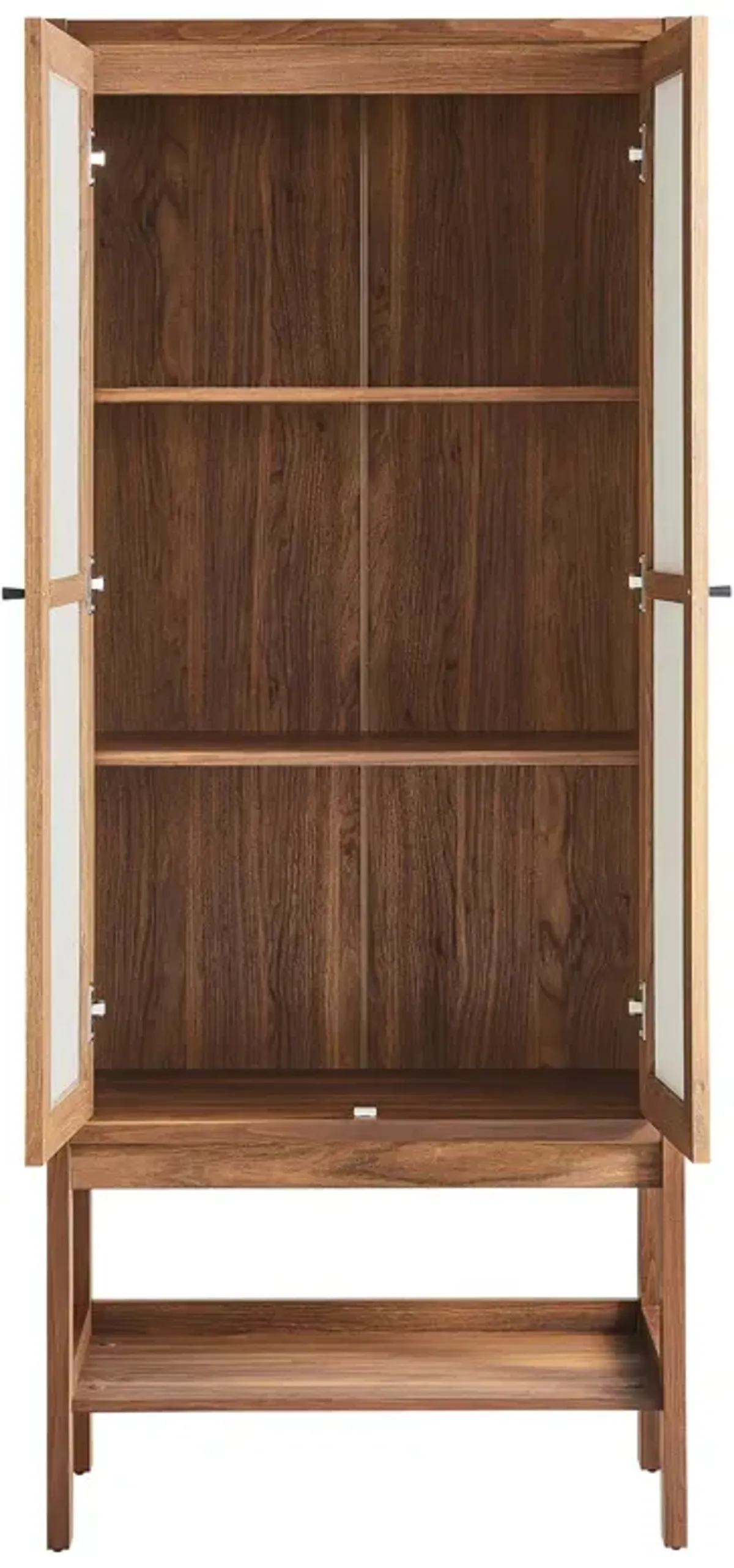 Capri Tall Wood Grain Standing Storage Cabinet