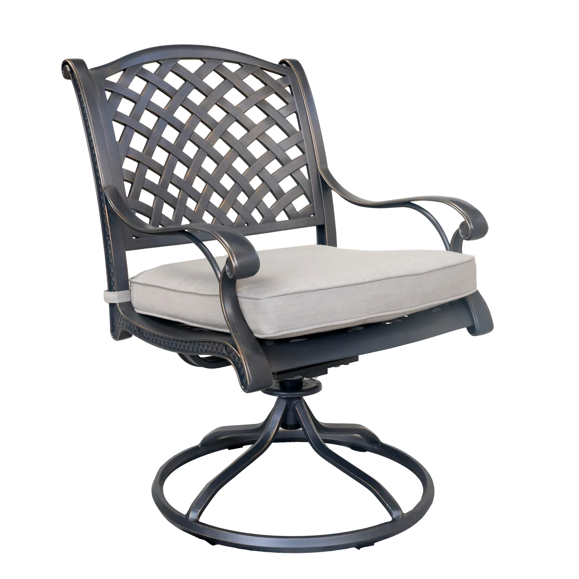 Aluminum Dining Swivel Rocker