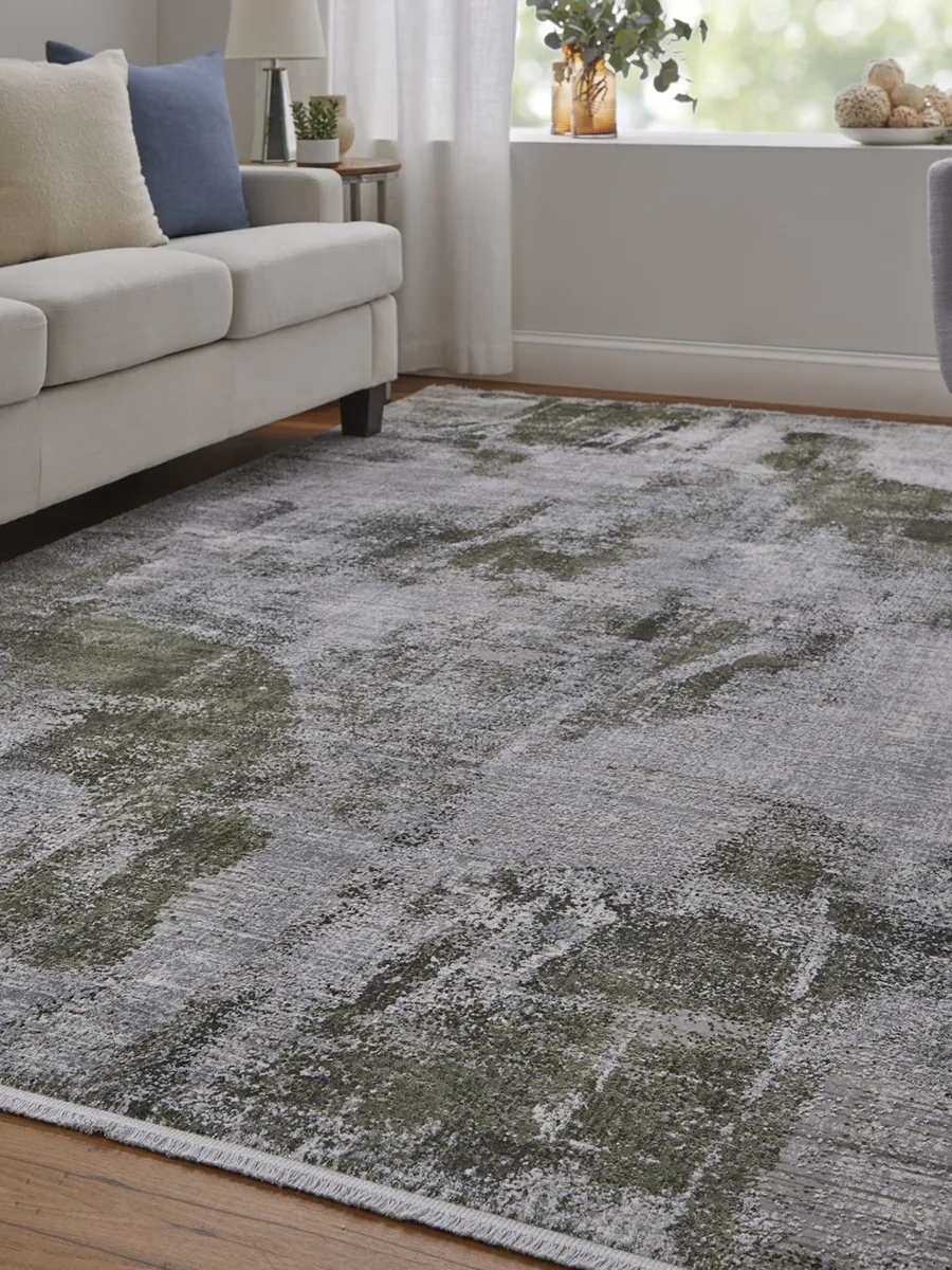 Cadiz 39N5F 12' x 18' Gray/Green/Silver Rug