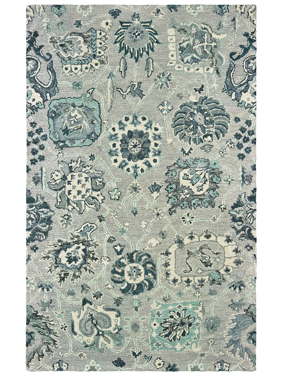 Zahra 3'6" x 5'6" Grey Rug