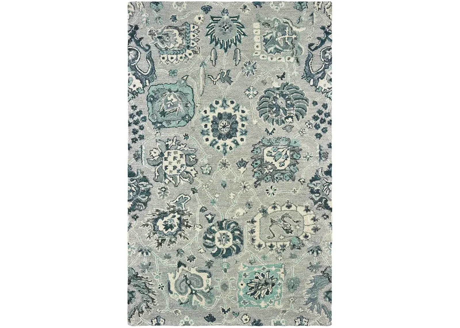 Zahra 3'6" x 5'6" Grey Rug