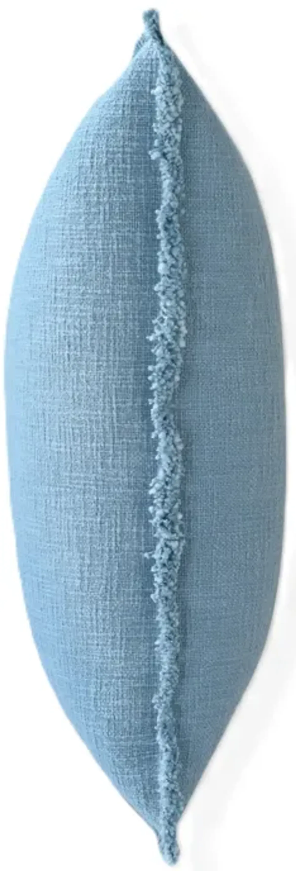 Organic Chic washed textured cotton solid lumbar pillow with frayed edges