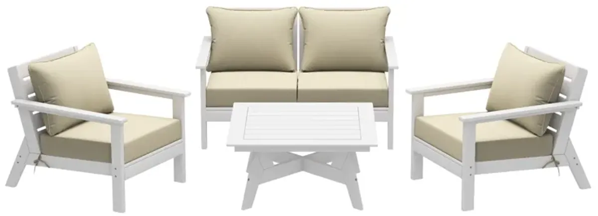 WestinTrends Outdoor 5-Piece Modular Sectional Patio Furniture Sofa Set