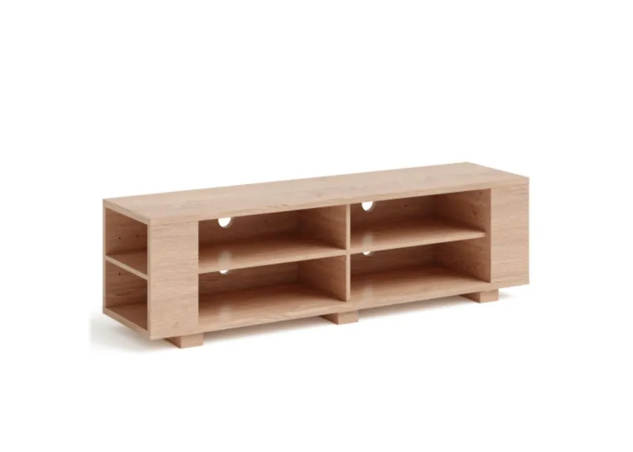 Console Storage Entertainment Media Wood TV Stand