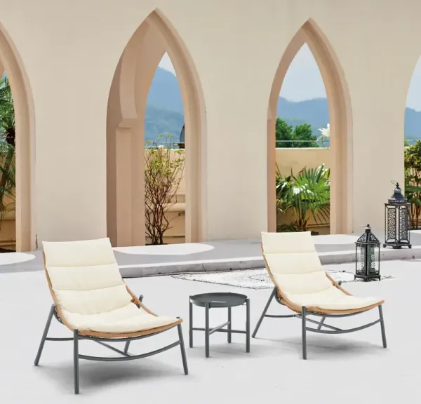 Sunset Cream 3-Piece Patio Set