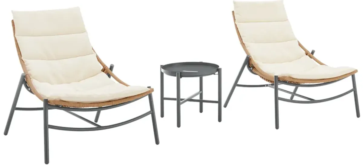 Sunset Cream 3-Piece Patio Set