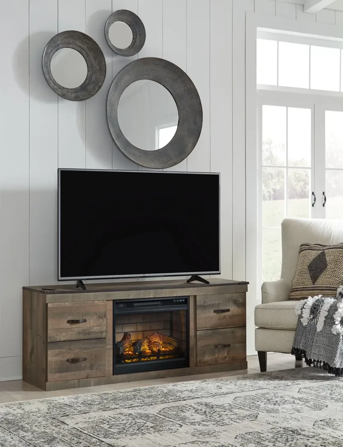 Trinell TV Stand with Electric Fireplace