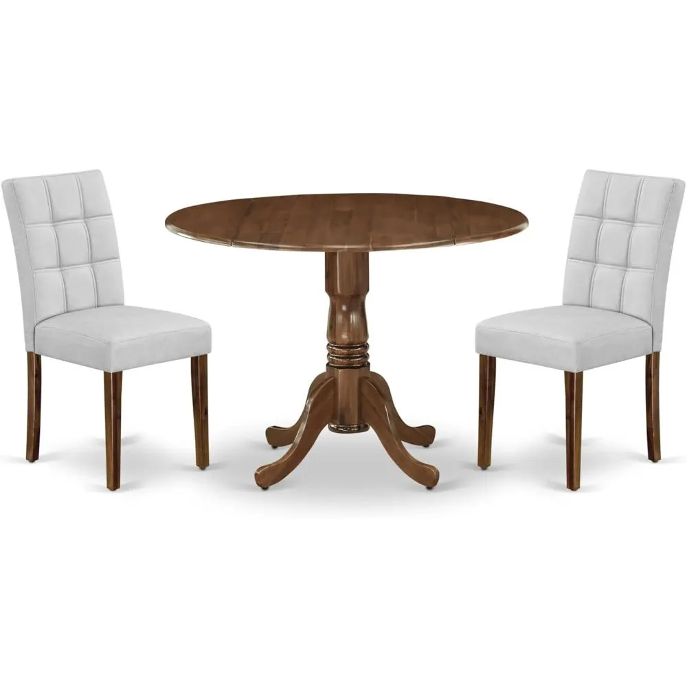 3 Piece Mid Century Modern Dining Set contain A Wood Table