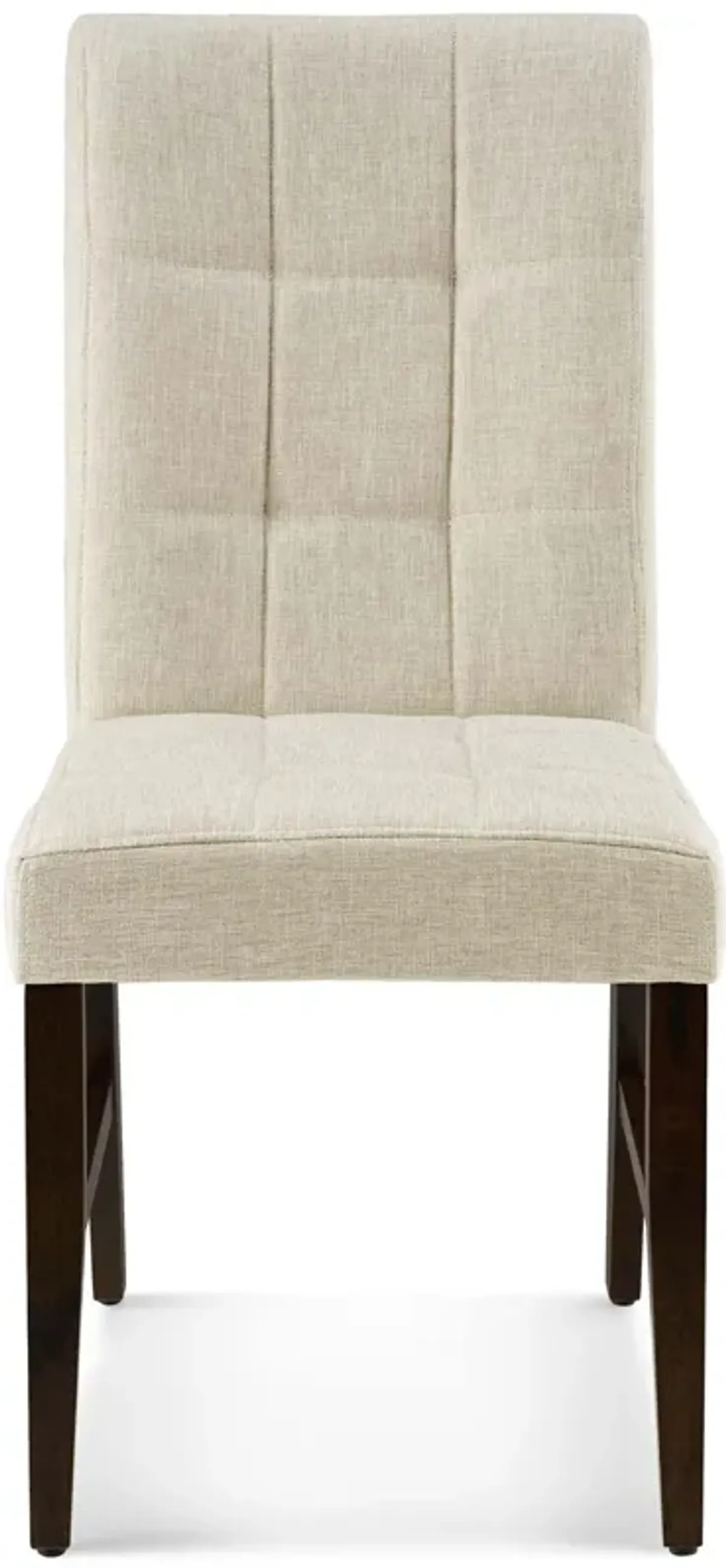 Promulgate Biscuit Tufted Upholstered Fabric Dining Chair Set of 2