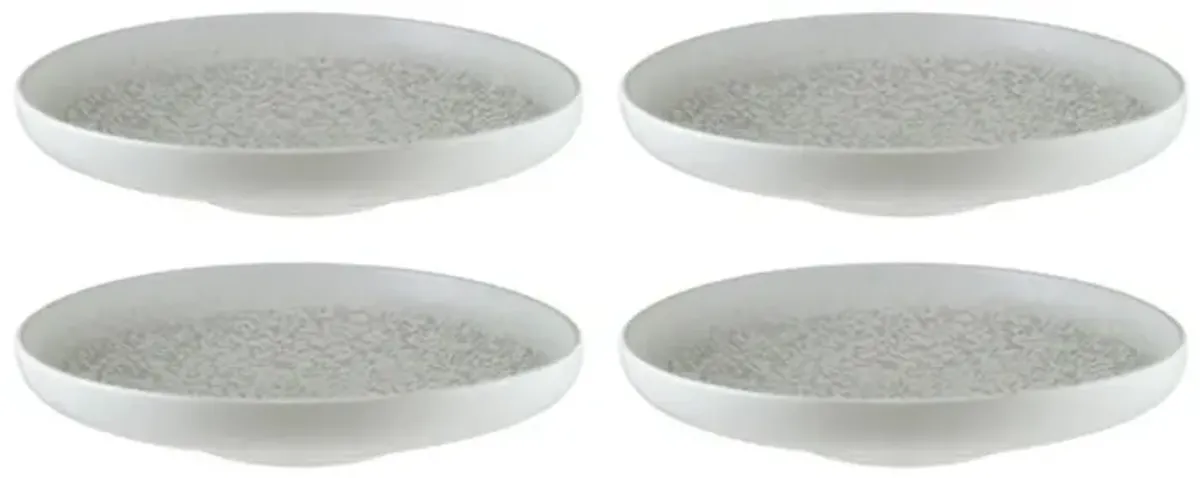 Luna dia.4" h:0.75" 4 oz. Round White Porcelain Bowl (Set of 4)