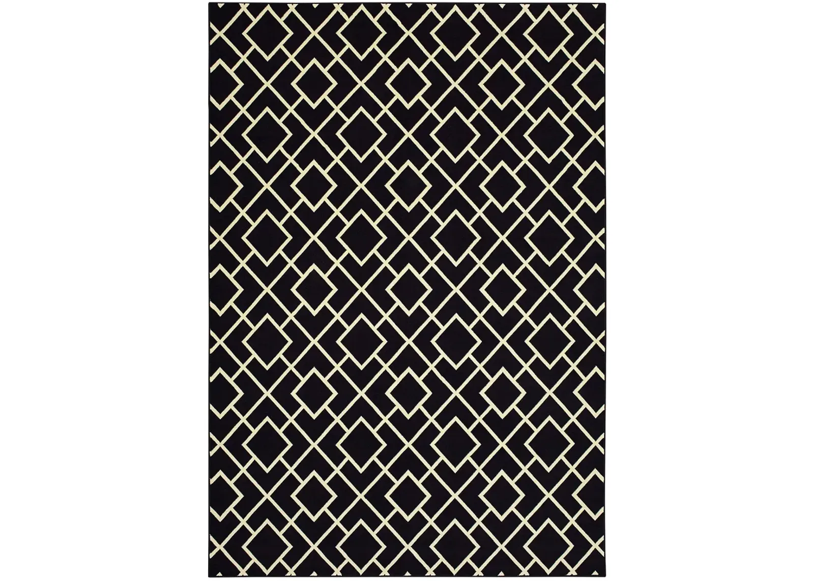 Luna 5'3" x 7'6" Black Rug