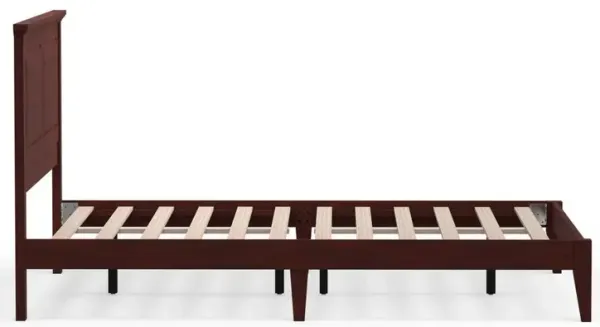 Glenwillow Home Cottage Style Wood Platform Bed in Queen - Cherry