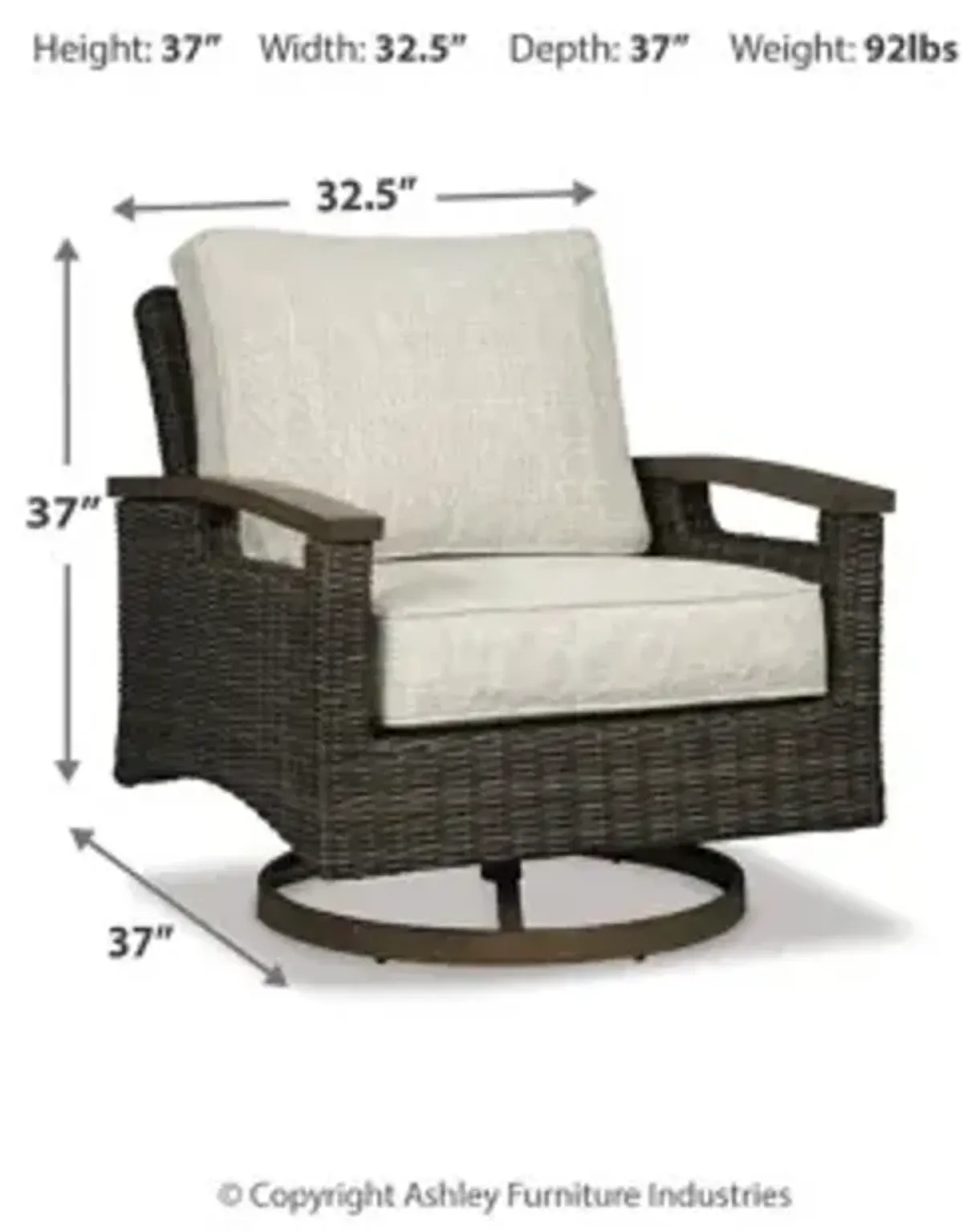 Paradise Trail Swivel Lounge Chair (Set of 2)