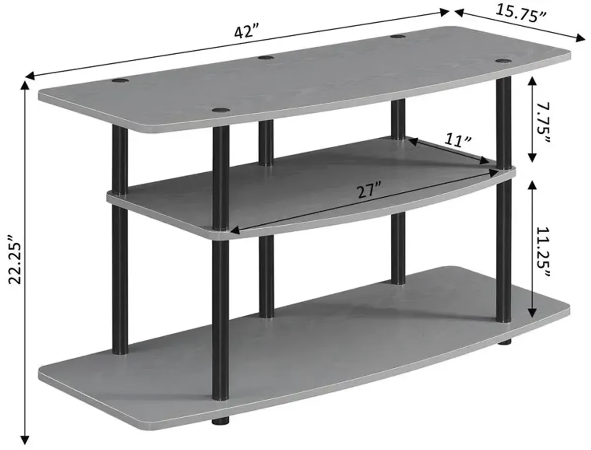 Convience Concept, Inc. No Tools 3 Tier Wide TV Stand for TVs up to 46 Inches