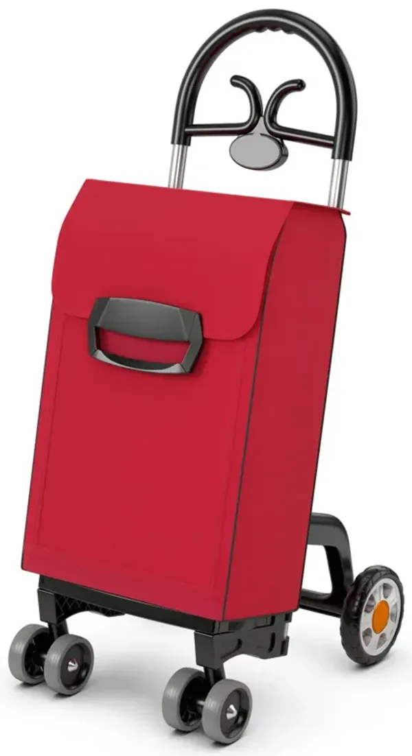 Folding Shopping Cart Utility Hand Truck with Rolling Swivel Wheels