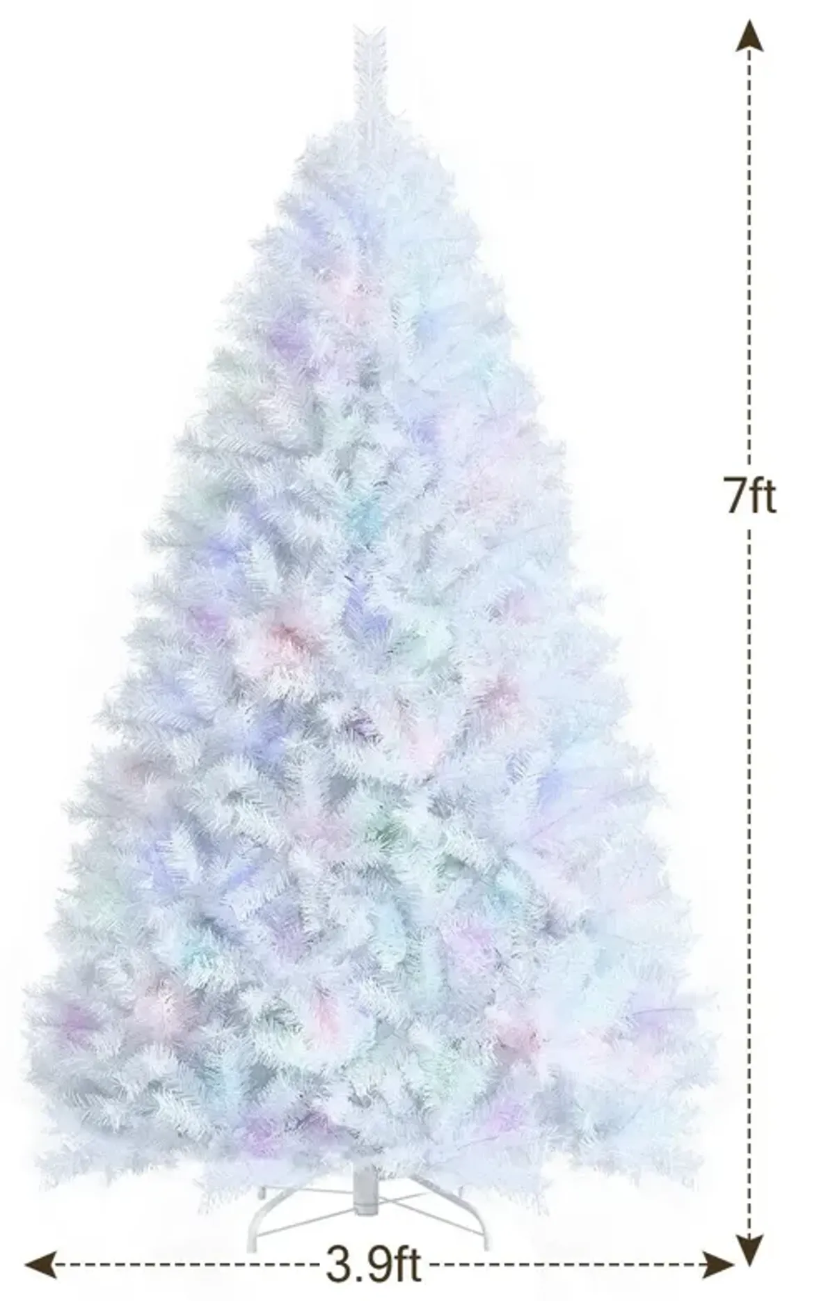 Iridescent Tinsel Artificial Christmas Tree with Branch Tips