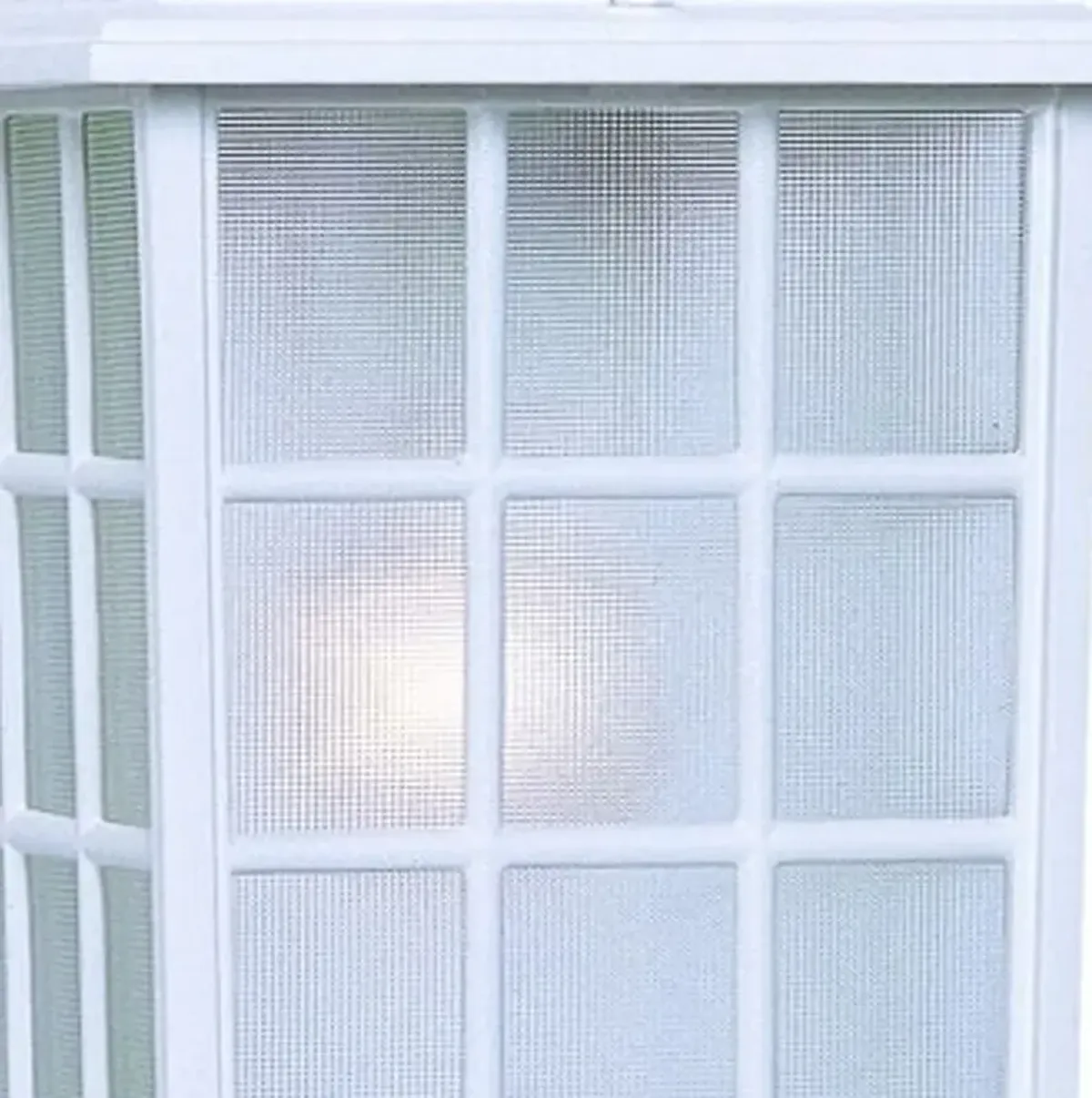 Hivvago White Window Pane Lantern Wall Light