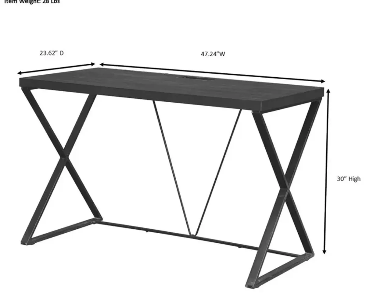 Carolina Living Kendall Computer Desk - Elm/Black