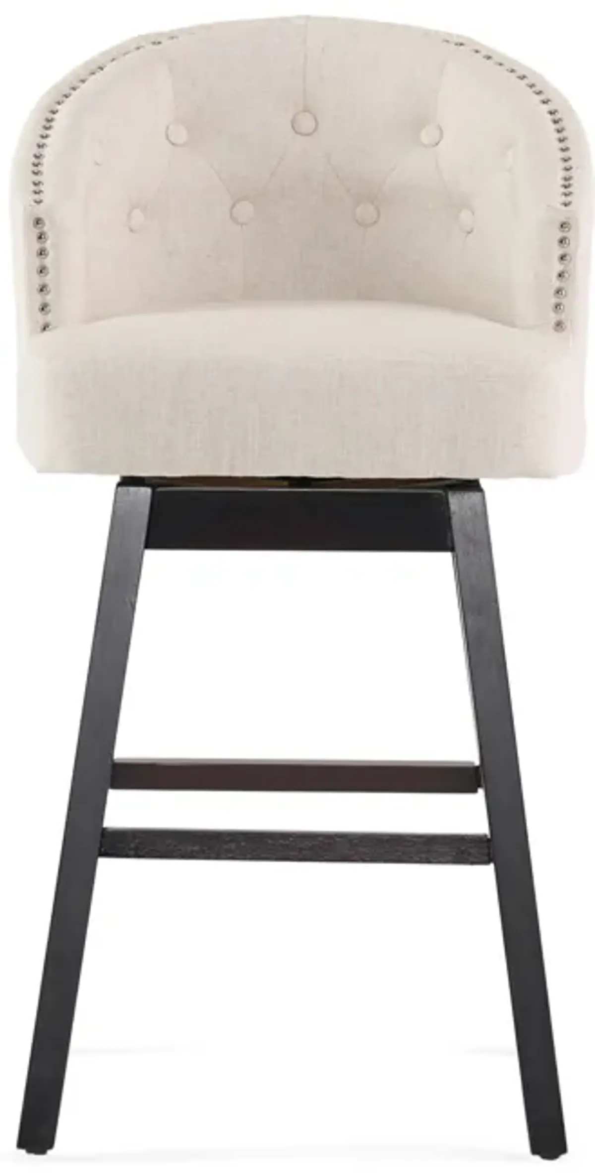 Christopher Knight Home Ogden Swivel Bar Stools with Button Tufting and Nailhead Accents (Set of 2)