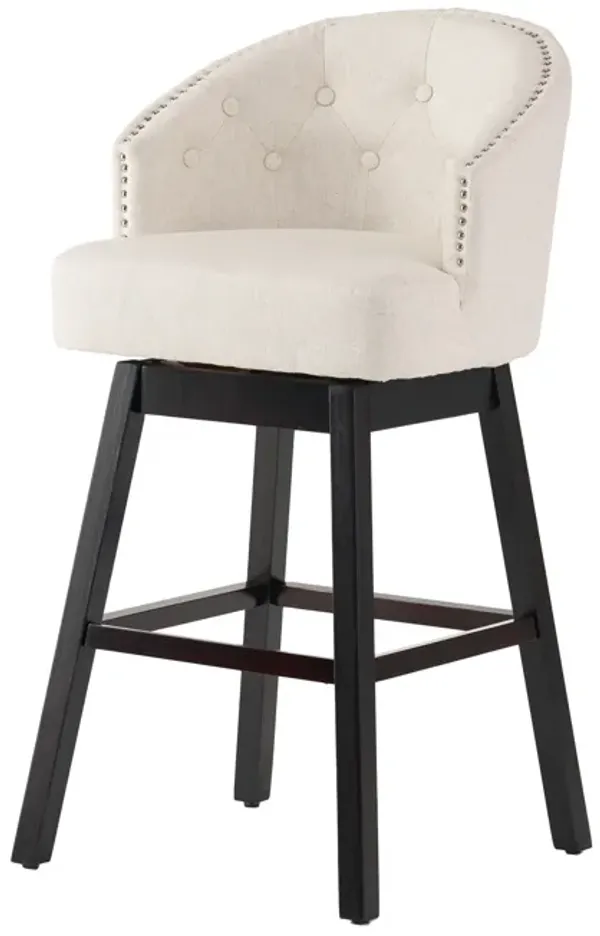 Streamdale Christopher Knight Ogden Tufted Swivel Bar Stools (Set of 2)