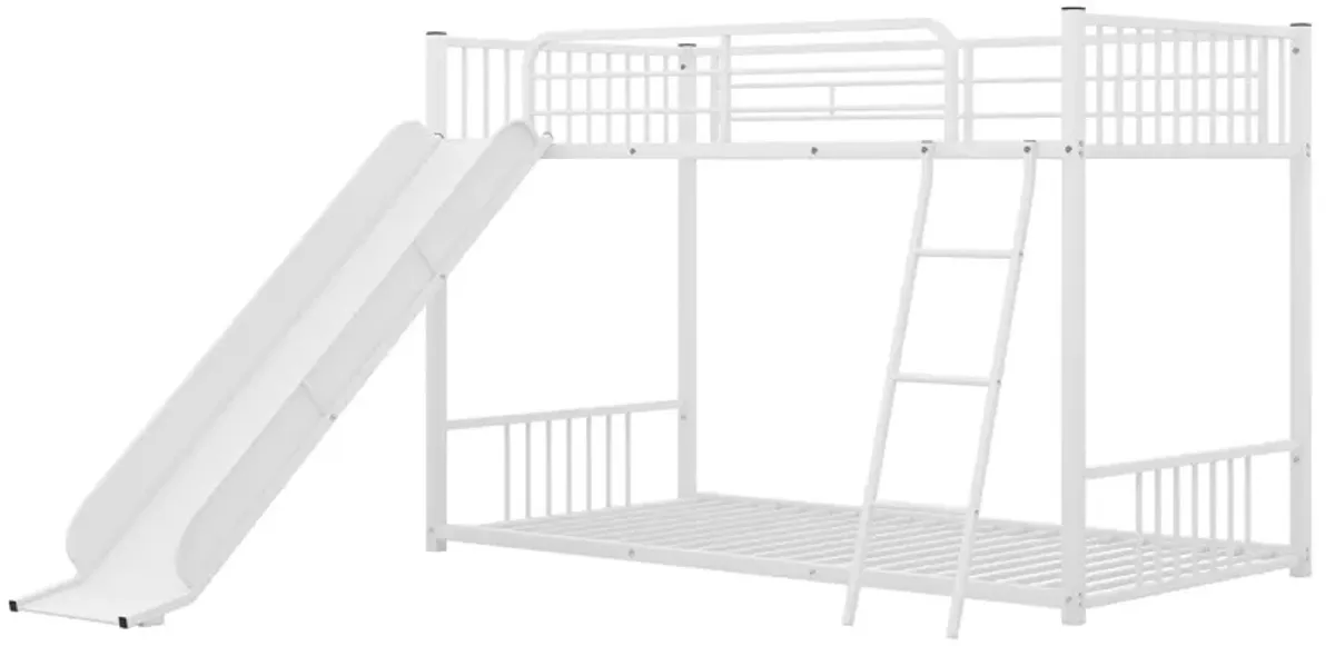 Merax Modern Bunk Bed with Slide Ladder