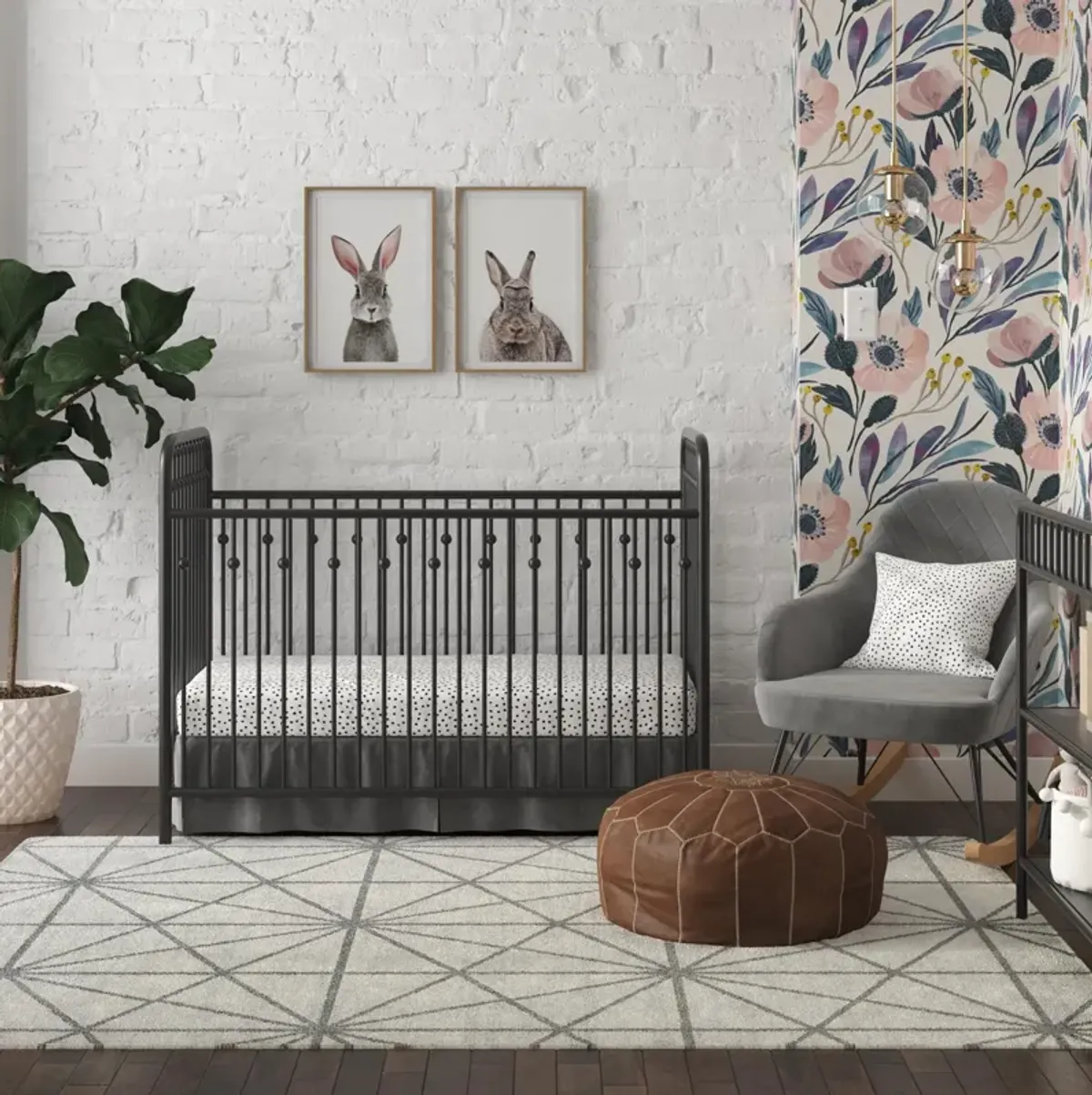 Little Seeds Monarch Hill Ivy Metal Baby Crib