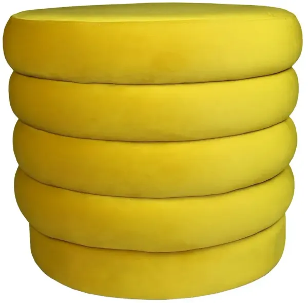 Alex Hamilton Thor Round Ottoman in Daffodil