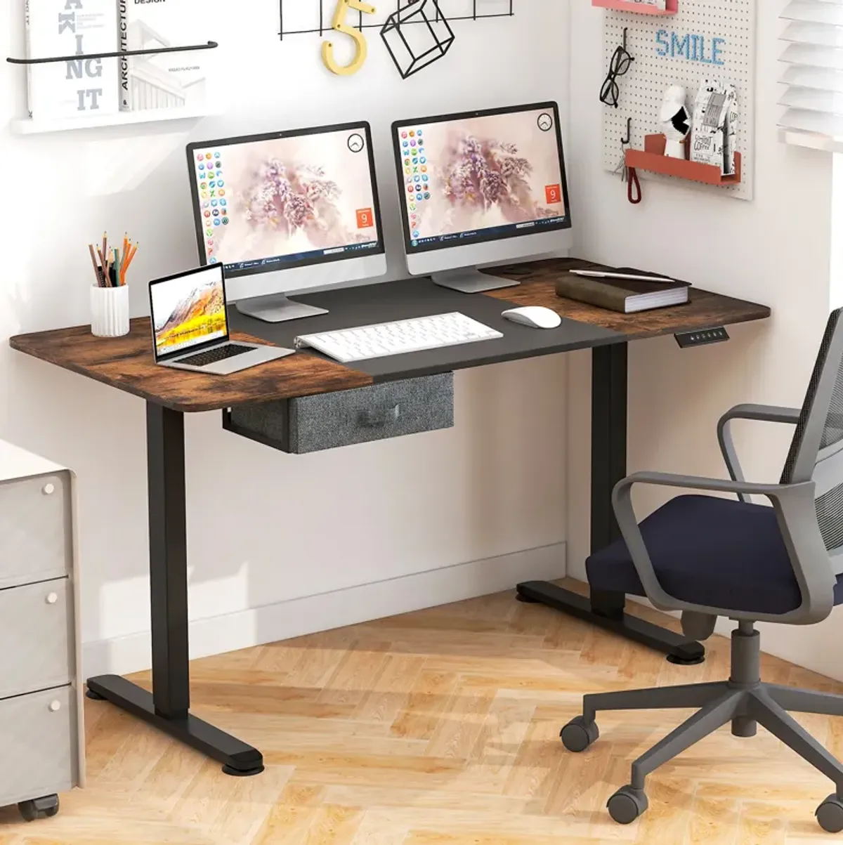 Height Adjustable Electric Standing Desk with USB Charging Port