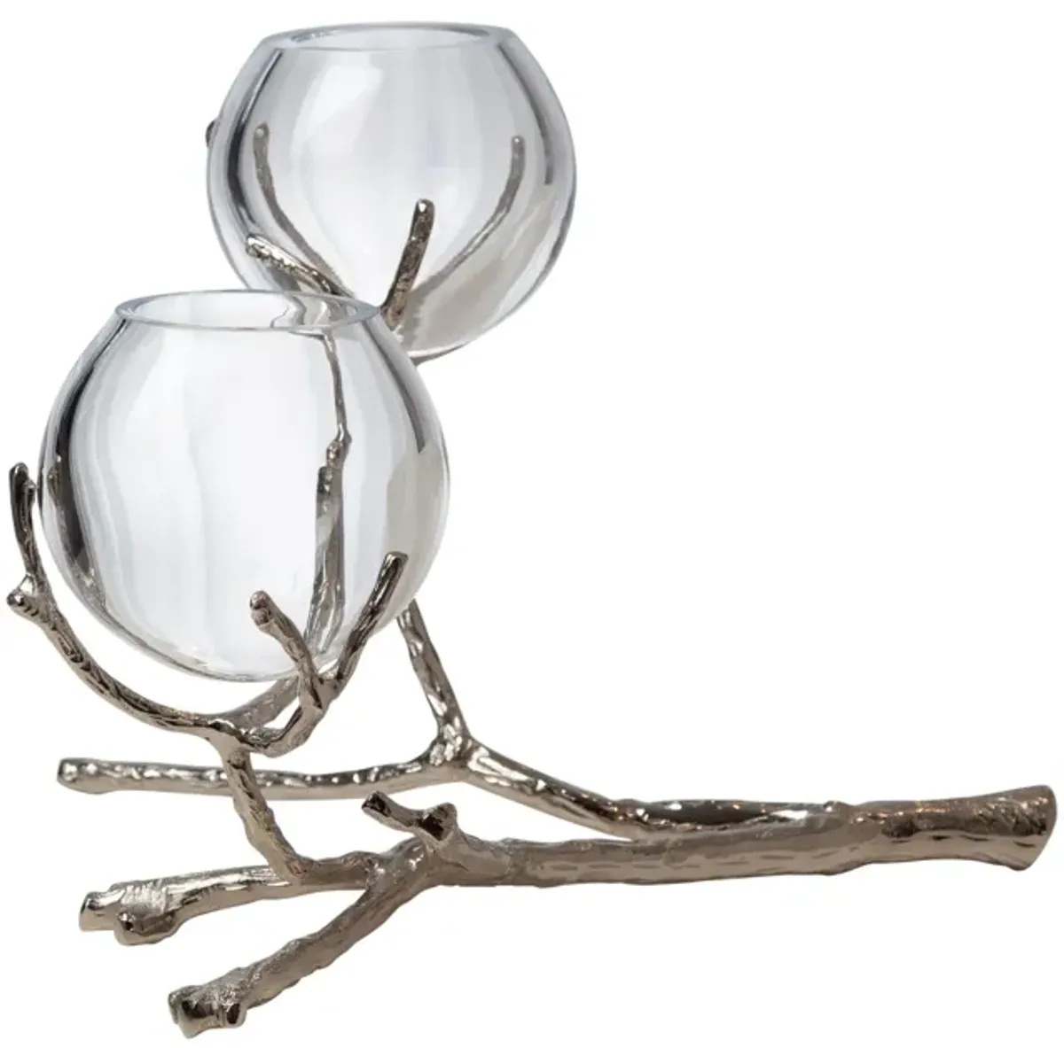Twig 2 Vase Holder- Silver