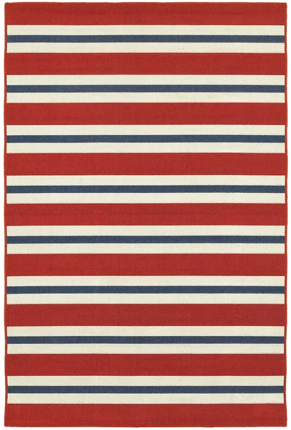 Meridian 6'7" x 9'6" Red Rug