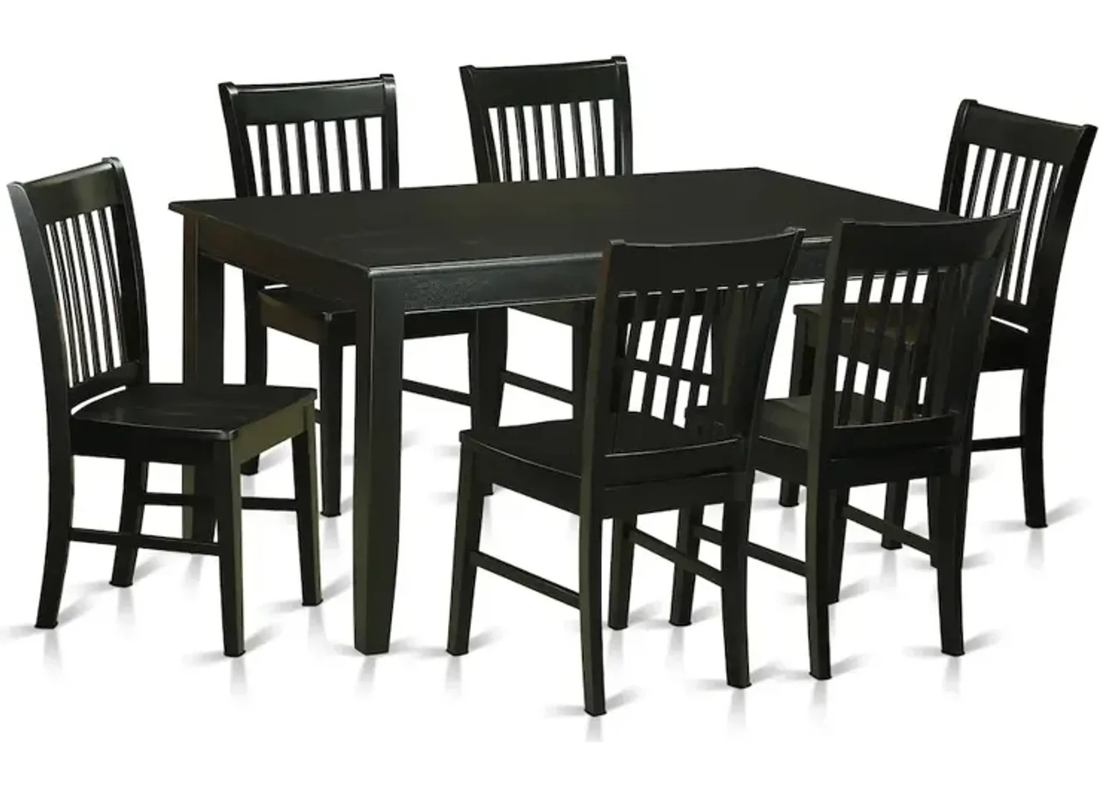 East West Furniture 7  Pc  Dining  room  set  -Kitchen  Table  and  6  Dining  Chairs