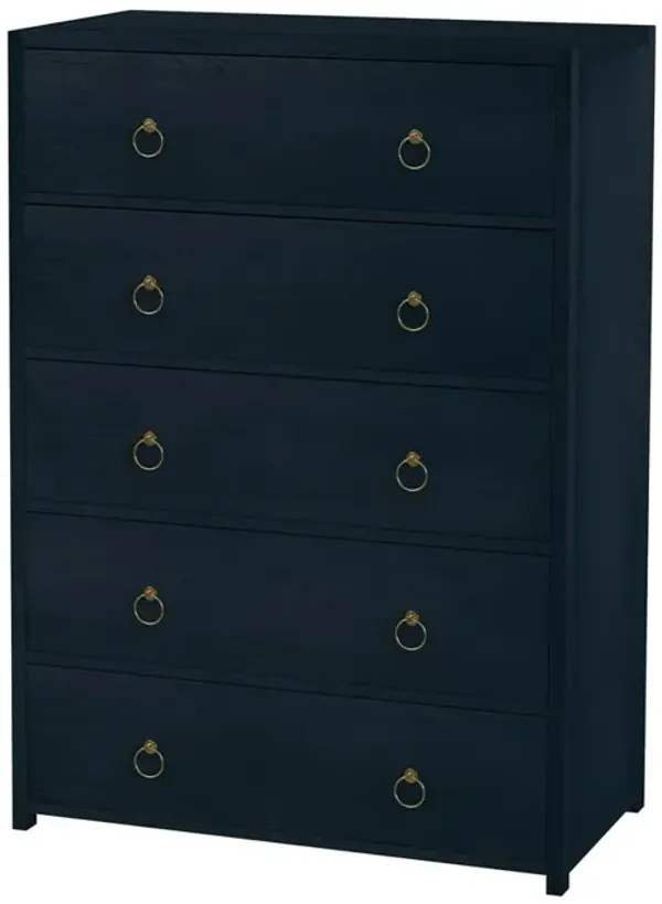 Butler Specialty Lark 5 Drawer Dresser, Navy Blue