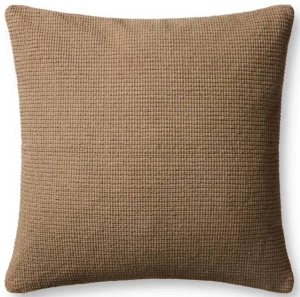 Bedford PJBR0003 Brown 24" x 24" Pillow with Down by Jeremiah Brent x Loloi
