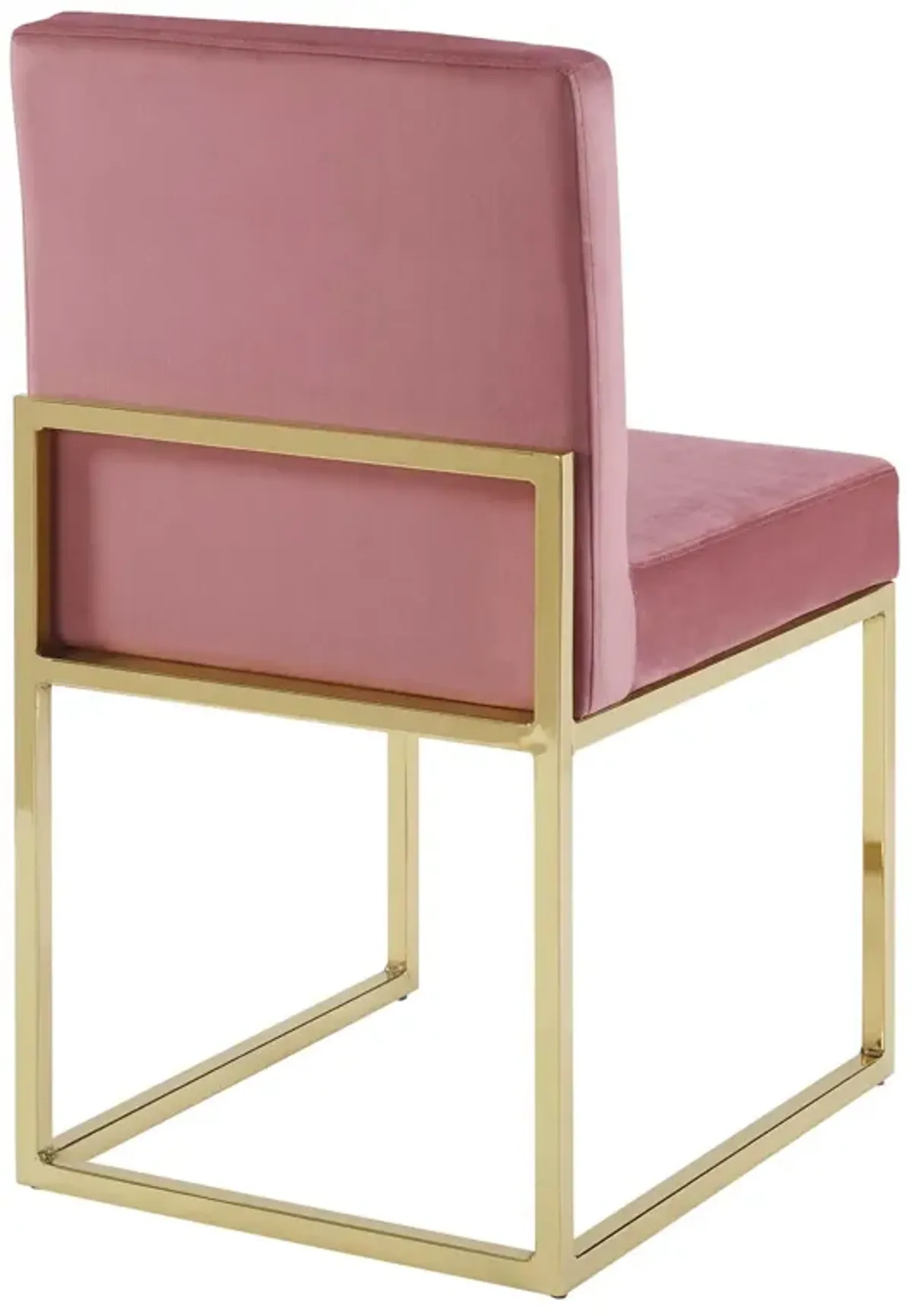 Carriage Channel Tufted Sled Base Performance Velvet Dining Chair