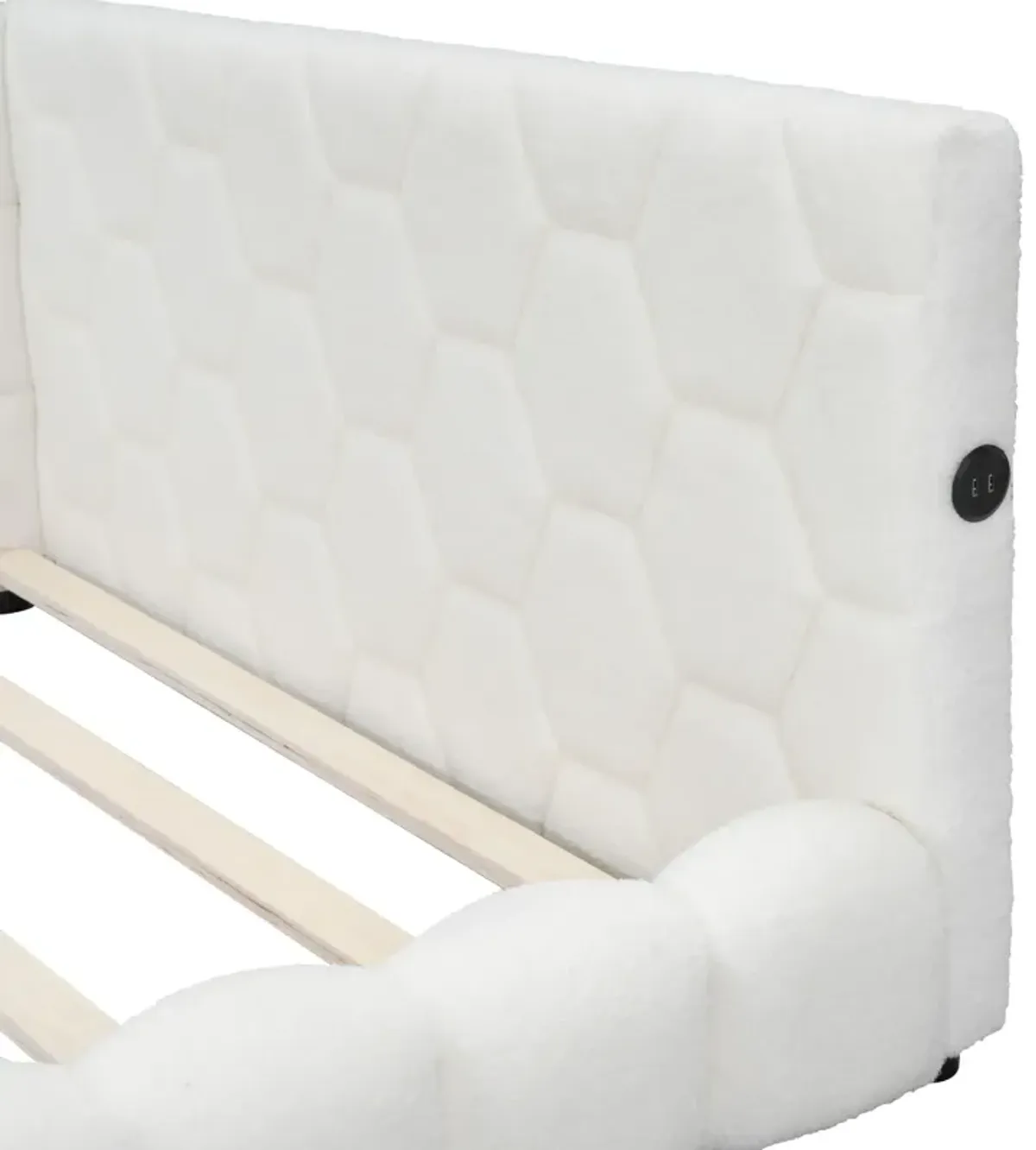 Merax Upholstered Platform Bed with USB Ports