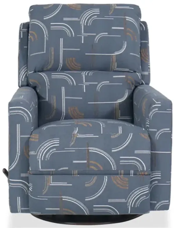 Wynne Denim Swivel Gliding Recliner