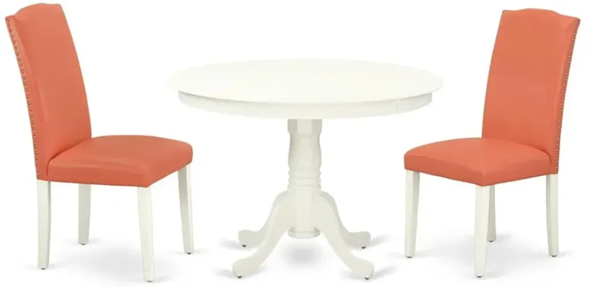 Dining Room Set Linen White, HLEN3-LWH-78