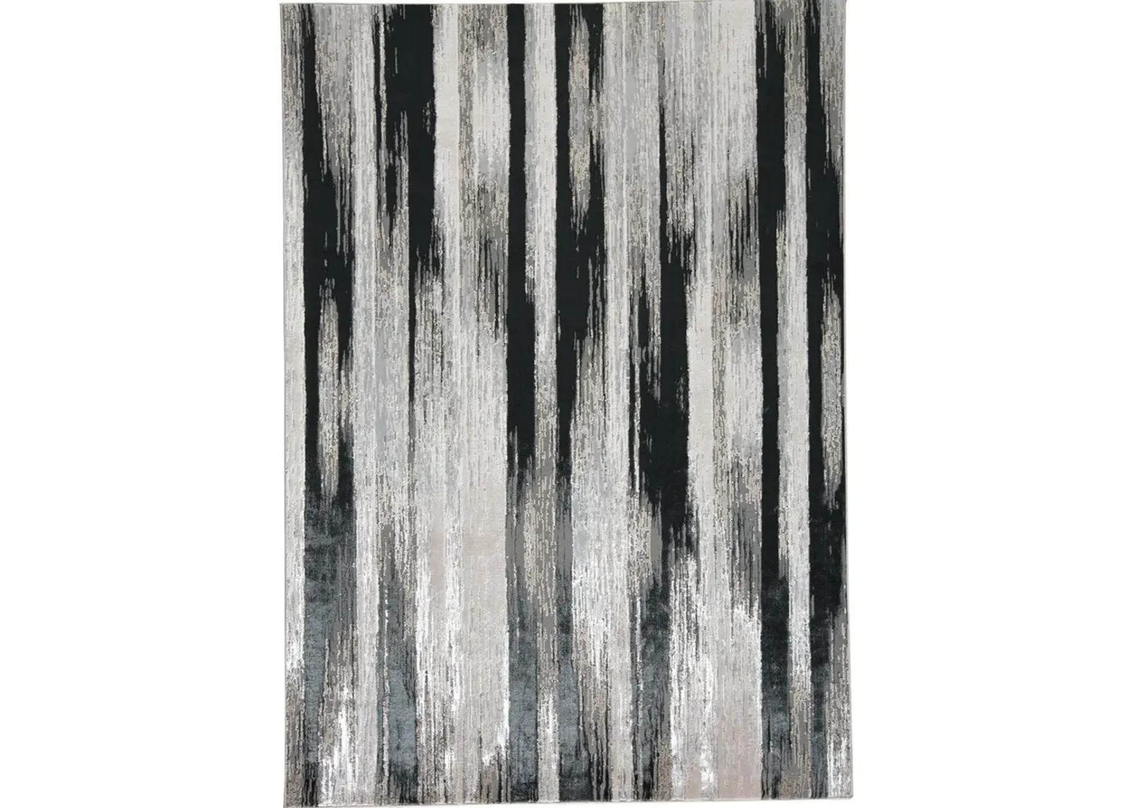 Micah 3338F Black/Silver/Gray 12' x 15' Rug