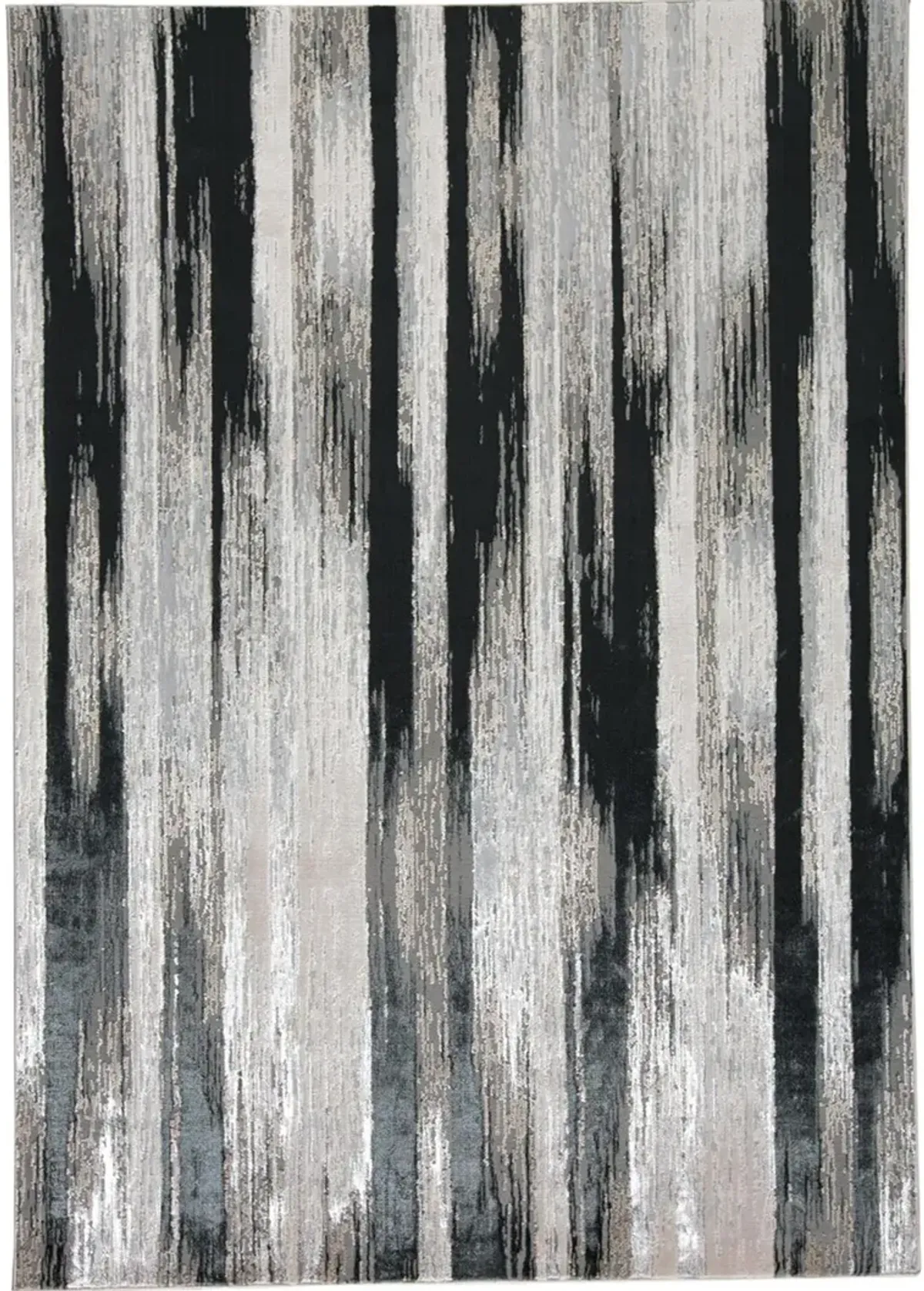 Micah 3338F Black/Silver/Gray 12' x 15' Rug