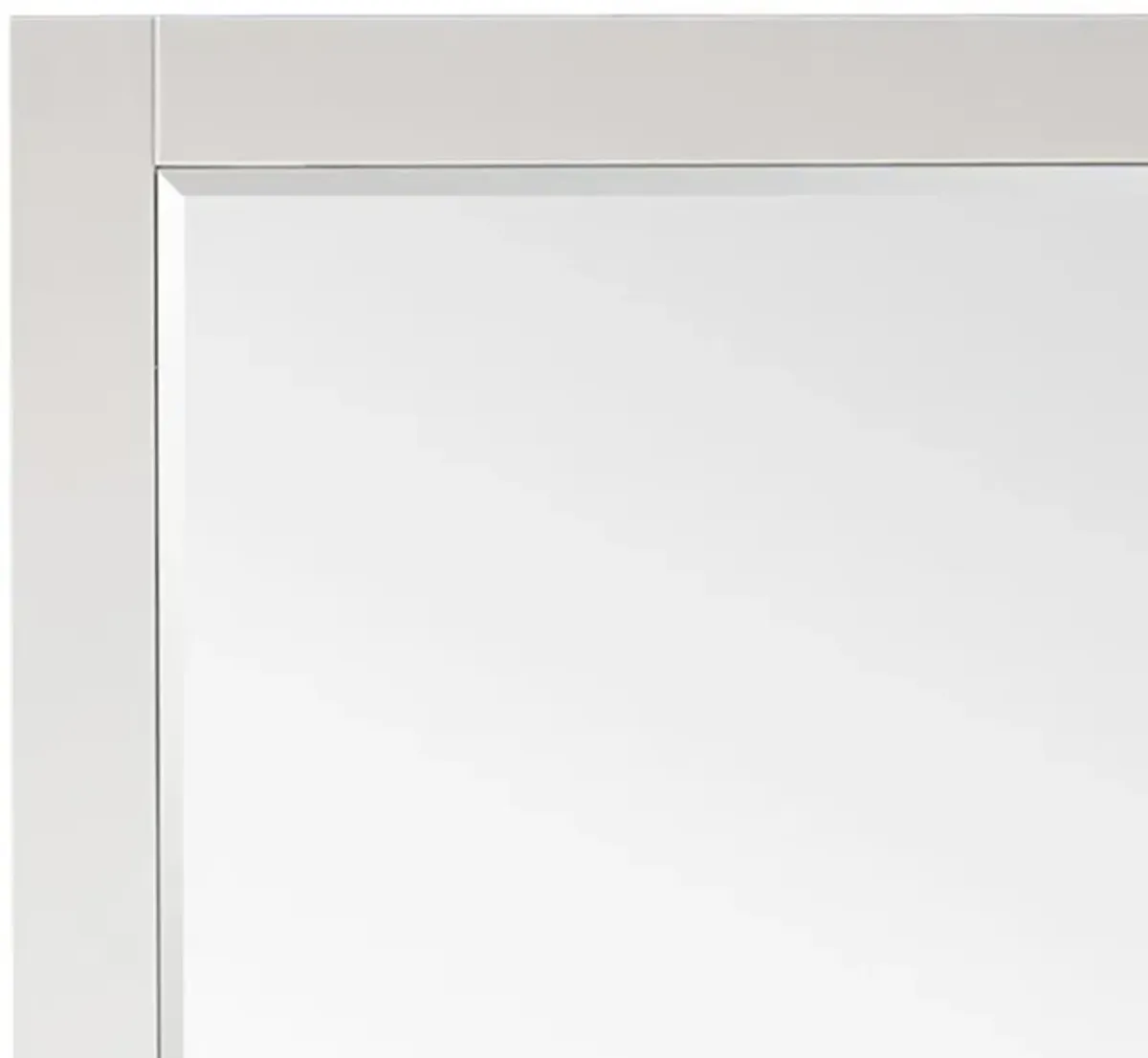 Altair 48 Rectangular Bathroom Wood Framed Wall Mirror in White